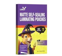 Uinkit 60 Pack 4"x6" Matte Self Seal Laminating Pouches, 10Mil Double-Sided for Recipe Cards & Photos, Waterproof Thick Plastic Sleeves to Preserve Pictures, Index Flashcards, Menus