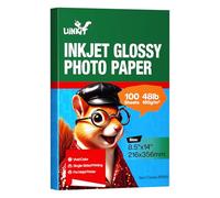 Uinkit Glossy Inkjet Photo Paper 8.5x14 Legal Size, 48lb 180gsm, 100 Sheets - Professional Photographic Quality, Compatible with Dye Ink Inkjet Printers, High-Gloss Finish for Vibrant Prints