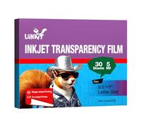 Uinkit Inkjet Transparency Film 8.5x11 OHP Overhead Projector Film for DIY Crafting 100% Clear Transparency Paper for Inkjet Printer (30, 8.5x11)