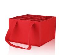 uinnossvc Wine Bottle Bag, Felt Wine Bottle Carrier, Carrier Flexible Divider with Carry Handle for Beach, Fishing, Camping, Travel, Shopping, Storage