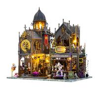 UINOFER DIY Miniature Construction Kit, Miniature Kit for DIY with Furniture, Model Houses for Building, Kit for a Small House, Dollhouse Construction Kits for Adults, Children (Magic Castle)