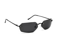 UINOFER Men's Sunglasses Polarised Black, Matrix Agent Sunglasses Men Polarised W/Smoke Lenses, Unisex Vintage Sunglasses A