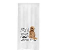 uinwk Poodle Dog Kitchen Towels - Women's Gifts, Mom Gifts, Complete Kitchen with Poodle Decor Towels, 16x24