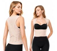 UIOF Posture Corrector Women, Comfortable Adjustable Upper Back Brace Posture Corrector, Relief Back Pain, Support for Back, Neck, Shoulder - Improve Correct Posture Hunchback (Pink, One Size)