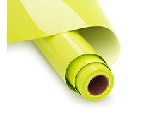 UIOK Plotter Film Textile 30.5 x 365.7 cm Flex Film Plotter Textile Neon Yellow Flex Film Iron-On Film Plotter Heat Transfer Vinyl for DIY T-Shirt, Transfer Film Plotter Flex Film (Neon Yellow)