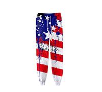 UIOKLMJH Printed Sweatpants Harajuku Joggers Pants Track Pants Streetwear Men Women Trousers USA National Flag 3D Pants