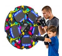 UIONVO Music Boxing Machine,Punching Machine with Wall-Mounted Punching Pad | 2 Pairs Boxing Gloves,7 Speed Modes,LED Lights & Bluetooth Speaker,Interactive Boxing Game,7cm Wide Velcro,for Kids & Adults
