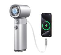 UIONVO Portable Handheld Cooling Turbo Fan - 10000mAh Rechargeable Battery Operated 100 Speeds Adjustable Mini Personal Fans with 18W Power Bank LED Display for Outdoor Beach Travel Camping Vacation