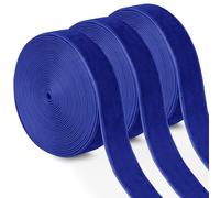 Uiopa 3 Rolls Royal Blue Velvet Ribbon 15mm x 4.5m Single-Sided Velvet Vintage Gift Ribbon Fabric Trim for Gift Wrapping, Wreaths, Flower Bouquets, Home Decor, DIY Crafts