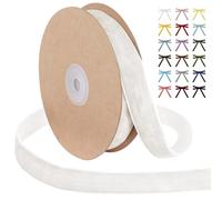 Uiopa Beige Velvet Ribbon, 25mm x 9m Single Face Wrapping Ribbon, Vintage Velvet Ribbons for Gift Wrapping, Wreaths, Wedding, Party, Home Decor, DIY Crafts