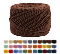 Uiopa Macrame Cord 1.3mm x 160m, 3-Strand Twisted Macrame Yarn Cotton Twine String, Coffee String Cotton Cord for Crocheting, Knitting, Wall Hanging, Dreamcatcher, DIY Projects