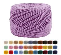 Uiopa Macrame Cord 1.3mm x 160m, 3-Strand Twisted Macrame Yarn Cotton Twine String, Purple String Cotton Cord for Crocheting, Knitting, Wall Hanging, Dreamcatcher, DIY Projects