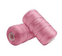 Uiopa Macrame Cord 1.5mm x 400m, Nylon Macrame Yarn for Crochet and Knitting, Pink Crochet Yarn for Wall Hangings, Dream Catchers, Jewelry Making, DIY Craft Project