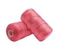 Uiopa Macrame Cord 1.5mm x 400m, Nylon Macrame Yarn for Crochet and Knitting, Watermelon Red Crochet Yarn for Wall Hangings, Dream Catchers, Jewelry Making, DIY Craft Project