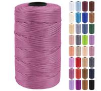 Uiopa Macrame Cord 3mm x 200m Polypropylene Flat Macrame String Crochet Yarn for Handbags, Shopping Bags, Sun Hats, Shoes, Carpets, DIY Crafts, Decorative Projects