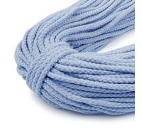 Uiopa Macrame Cord 5mm x 90m, Braided Cotton Rope 8-Strand Natural Drawstring Cord, Thick Macrame Rope for Plant Hangers, Wall Hanging, Dream Catcher, Gardening, DIY Crafts