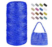 Uiopa Metallic Macrame Cord 1mm x 480m, Royal Blue Glitter Yarn for Crocheting Bags, Polyester Cord Sparkle Macrame Yarn for Crocheting Pendants, Home Decor, DIY Crafts