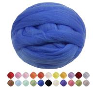Uiopa Needle Felting Wool, 100g Felting Wool Soft Wool Roving Yarn, Royal Blue Wool Roving for Needle Felting, Wet Felting, Felting Projects, DIY Crafts