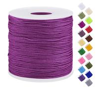 Uiopa Nylon Cord, 0.7mm x 131 Yards Nylon String for Bracelet Making, Beading Thread Bracelet Cord for Necklace, Jewellery Making, Macrame, DIY Crafts, Fuchsia