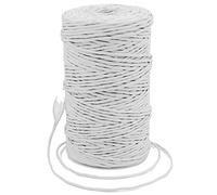 Uiopa Raffia Yarn, 2mm x 295ft Raffia Ribbons Single Strand Twist Paper String, White String Thin Rope for Gift Wrapping, Bouquets Wreaths Decorating, Crocheting, DIY Crafts