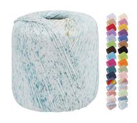 Uiopa Variegated Cotton Crochet Yarn 1mm x 125m, 8-Ply Multicoloured Cotton Yarn for Crochet, Hand Knitting Yarn Crochet Thread for Shawls, Hats, Doilies, Decoration, DIY Crafts