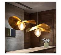 UIOPPOI Ceiling Light for, Brass Leaf LED Pendant Lights Restaurant Coffee Table Kitchen Island Pendant Lights Home Decoration(Size:35cm)