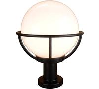 UIOPPOI IP65 Waterproof Outdoor Garden Post Light Industrial Modern Column Lamp Spherical Globe Ball Pillar Lantern Community Patio Landscape Lighting E27 External Fence Deck Table Lamp