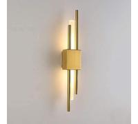 UIOPPOI LED Wall Sconce 8W Creative Up and Down Lighting Modern Indoor Acrylic Wall Lamp Night Light for Bedroom Living Room Hallway Stairs, 3000K Warm White Light (Color : Gold R)