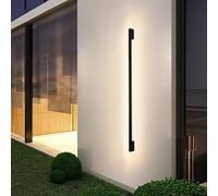 UIOPPOI Outdoor Modern Wall Light LED Wall Lamp Warm White Minimalist Acrylic Aluminium Wall Lighting Fixture Strip Wall Sconce Garden Living Room Patio Hallway (White Light,40cm)