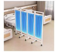 UioQrintan 4 Panel Foldable Medical Privacy Screen, Foldable & Rollable Room Divider for Enhanced Patient Confidentiality in Hospitals, Clinics, Nursing Homes(Blue)