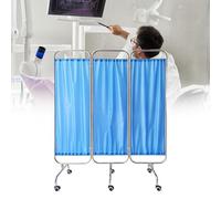 UioQrintan Medical Privacy Screen, Foldable Room Divider Temporary Fence, Folding Portable Privacy Screen On Wheels, Portable for Hospital Clinics ICU Care Center(150cm)