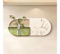 UioQrintan Modern Wall Art Decor Clock, Sandstone Decorative Painting, 3D Vision Artwork, Plug-in Power Supply Wall Sculpture for Living Room, Entrance, Hallway (31.5in)
