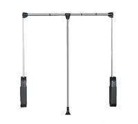 UioQrintan Pull Down Clothes Rail Adjustable 550-1250mm,Pull Down Wardrobe Rail,Telescopic Lift with Return,Heavy Duty Hanger for Hanging Clothes Wardrobe,Space Saving(700-930mm)