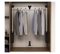 UioQrintan Pull Down The Closet Rail, Width Adjustable Hydraulic Cushion Storage System, Space-Saving Storage System, Load Capacity of 20kg (Size : 660-890mm)