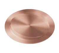 UioQrintan Stainless Steel Swing Trash Flap Lid, Hidden Flush Garbage Cover, Round Built-In Trash Chute Cover, Balance Waste Recessed Counter Top Can Lid,Bronze,228mm