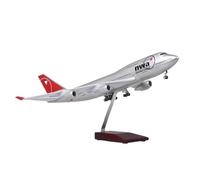 UIPOANSWS Flying airplane model 47CM 747 B747 Model NWA NorthWest Airlines With Landing Gear Wheels Lights Aircraft Plane Collectible Toy aviation aircraft model