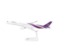 UIPOANSWS Flying airplane model A350-900 1/200 Scale Lufthansa/Delta/Ethiopian/Thailand THAI Airline Aircraft Plane Model Airplanes Collection Display aviation aircraft model(Thailand THAI)