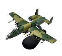 UIPOANSWS Flying airplane model US A-10 A10 1/100 Scale Thunderbolt II Warthog Hog Attack Plane Fighter Diecast Metal Aircraft Model aviation aircraft model(A-10A Warthog MC)