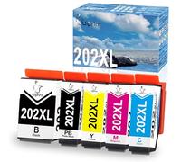 Uiprint 202XL Ink Cartridges Compatible with Epson 202 XL Ink Cartridges | for Expression Premium XP-6105 XP-6100 XP-6005 XP-6000 XP-6001 XP6100 XP6105 XP6005 XP6000 XP6001 Printer(5-Pack)