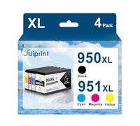 Uiprint 950XL Ink Cartridge for HP 950XL 951XL Compatible for HP Officejet Pro 251dw 276dw 8100 8600 8610 8615 8620 8640 (4 pack, 1 black, 1 cyan, 1 magenta, 1 yellow)