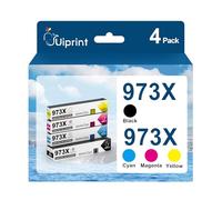 Uiprint 973X Ink Cartridge Multipack Compatible with HP 973 X, 4-Pack