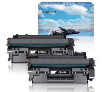 Uiprint CE505A Toner Cartridge Compatible with HP CE505A CE505X 05A 05X | LaserJet P2030 P2035 P2035N P2050 P2055 P2055D P2055DN P2055X(2 Pack Black)