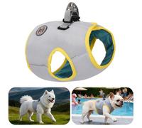 UIQELYS Dog Cooling Vest for Summer Outdoor, Evaporative Cooler Jacket with High-Vis Grey & Yellow, Breathable Heat Relief Apparel for Small Medium Large Dogs, 7 Sizes-Size M