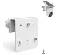 UIQELYS Gutter Bracket Compatible for Reolink Argus PT 3MP, 4MP/2K, 5MP/2K, 4K/8MP, Reolink Go PT Ultra/Plus Security Camera, Gutter Mount Holder Adjustable Metal Solar Camera Mount for Outdoor(White)