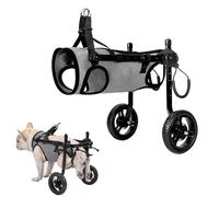 UIQELYS Small Dog Wheelchair for BackLegs, Grey Dog-Wheelchair Light Weight, Cart with Disabled Hind Legs Walking, Adjustable Doggy Wheel-Chair Cart with Wheels for Back Legs