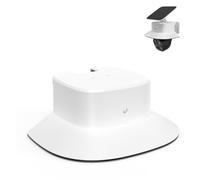 UIQELYS Sun Rain Shade Cover for Eufy SoloCam S340-Weatherproof Protective Roof Housing, Reduce Glare & Lens Flare, Block Rain Snow, Outdoor Camera Accessories without Blocking Solar Charging - White