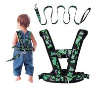 UIQVQIU Child Safety Walking Harness & Reins, Adjustable Harness with Leash for Children Playing, Parent-Child Activities, Girls, Boys, Outdoor Sports Running (Green - L - Aged 6-9)