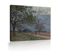 UIRINGART Alfred Sisley Famous Paintings Replica Artwork the Road From Versailles To Louveciennes Canvas Prints Wall Art for Bedside Home Decor 45x60cm Innerframe