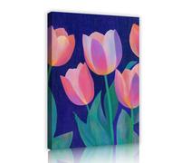 UIRINGART Colorful Tulips Canvas Wall Art Abstract Floral Prints Modern Nature Painting Artwork Vibrant Flowers Posters for Office Home Decor 40x60cm Innerframe