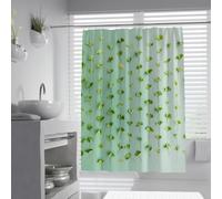 UIRINGART Modern Aesthetic Botanical Shower Curtains W120xL180cm Green and Yellow 3D Ginkgo Leaf Print Polyester Waterproof Washable for Wet Room Tub Bathroom Decor